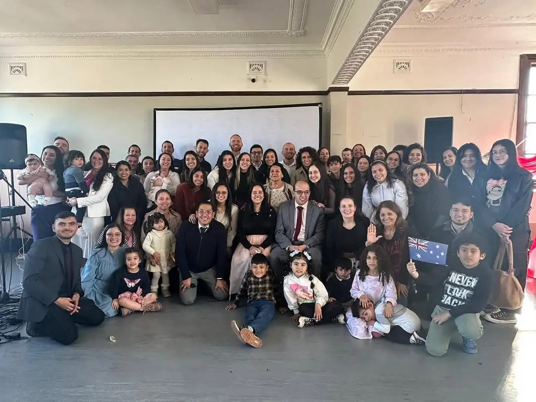 APC Sydney church family gathered after a service